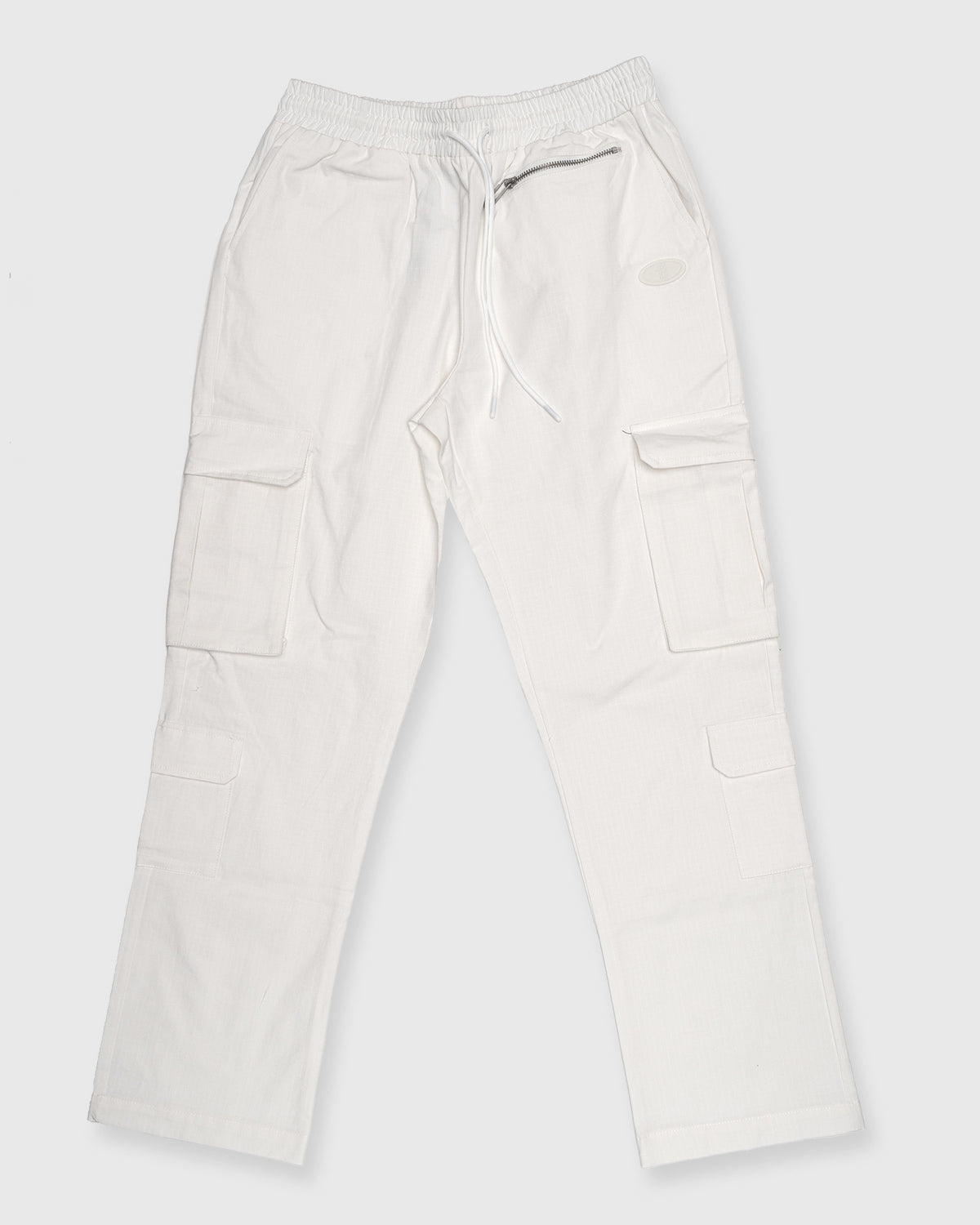 بنطلون  كارجو جانبي كلاسيكي - أبيض