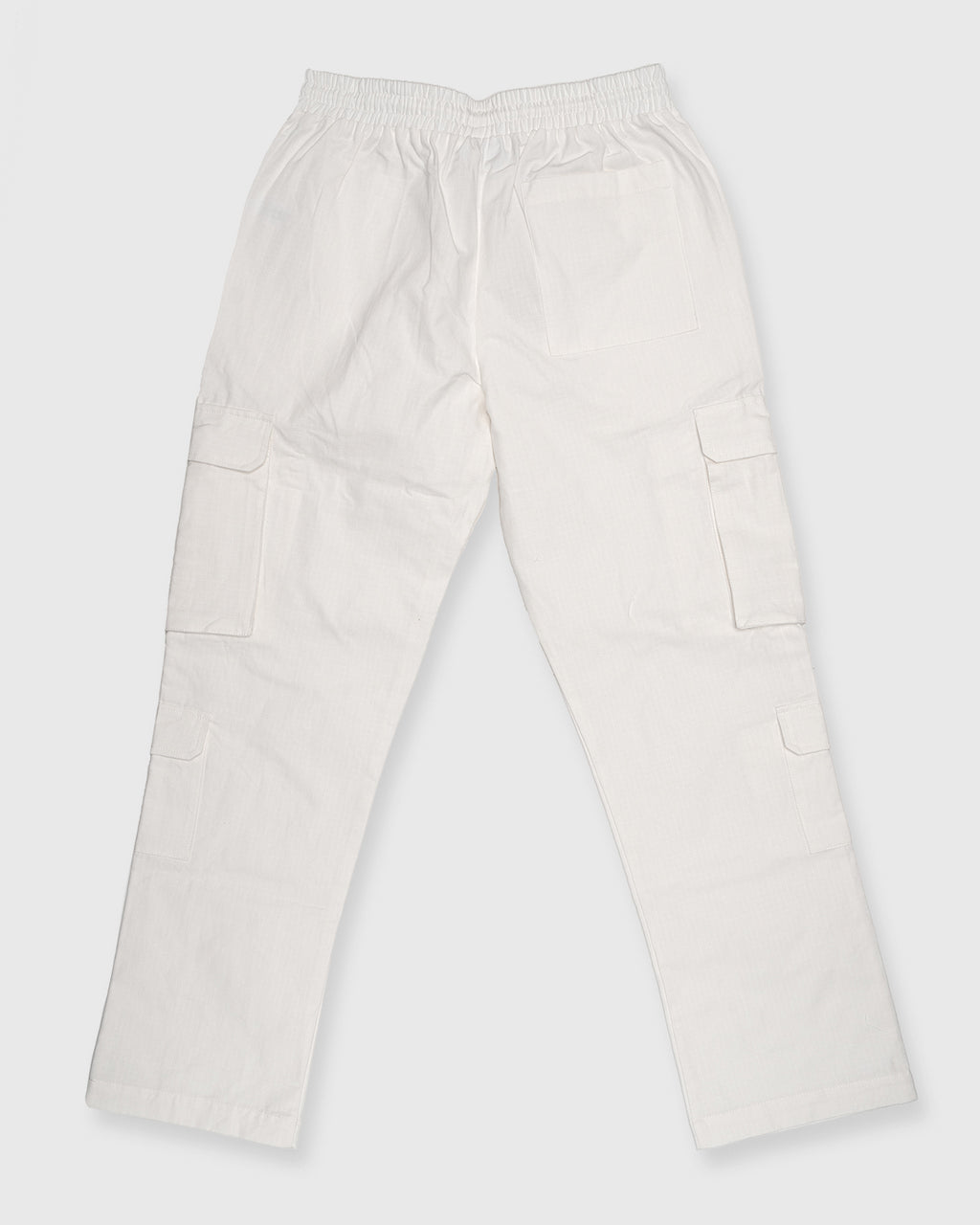 بنطلون  كارجو جانبي كلاسيكي - أبيض