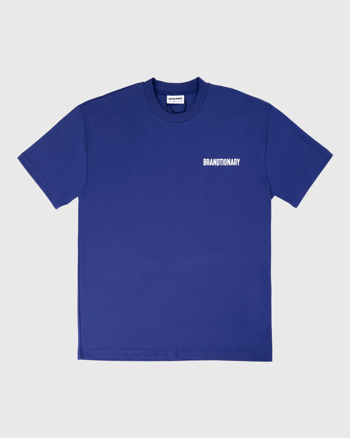 BRANDTIONARY Classic Diagonal Embroidery T-Shirt - Royal Blue