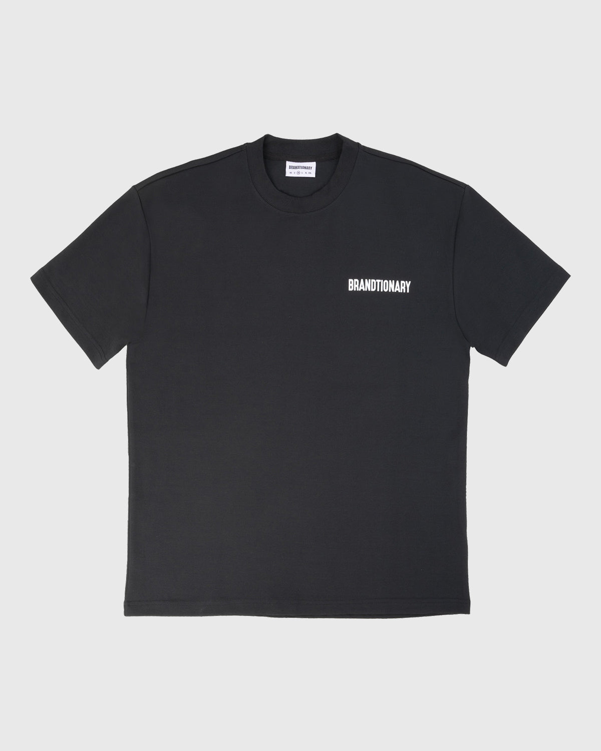 BRANDTIONARY Classic Diagonal Embroidery T-Shirt - Black