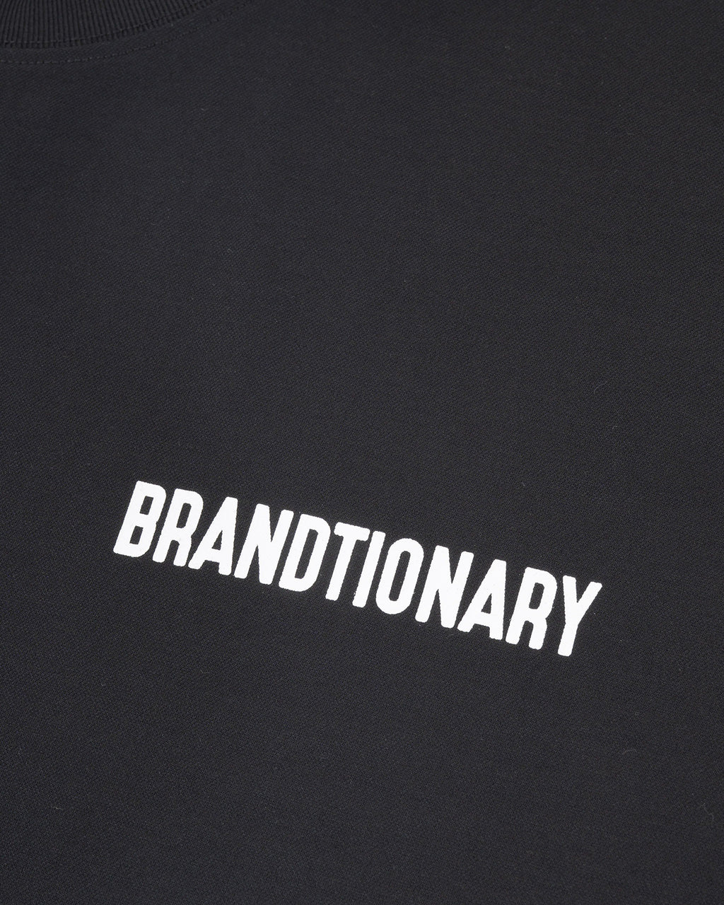 تيشيرت BRANDTIONARY كلاسيك تطريز قطري - أسود