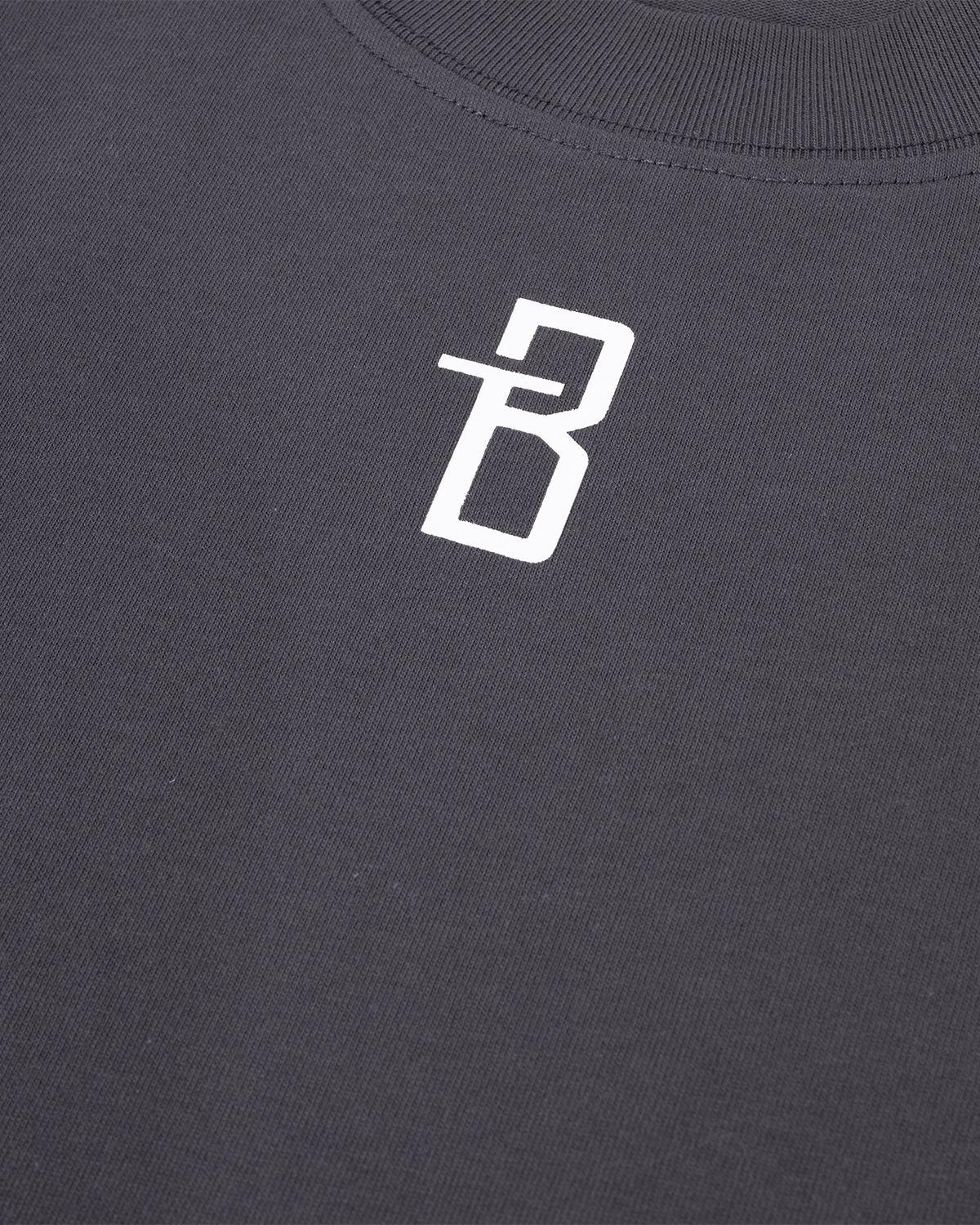 BRANDTIONARY Classic Chest Embroidery T-Shirt - Dark Grey