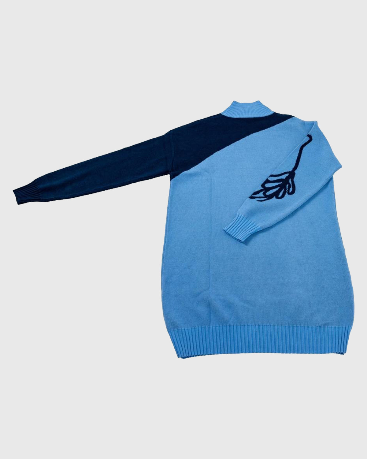 سويتر الفن التجريدي الملون - درجتين أزرق