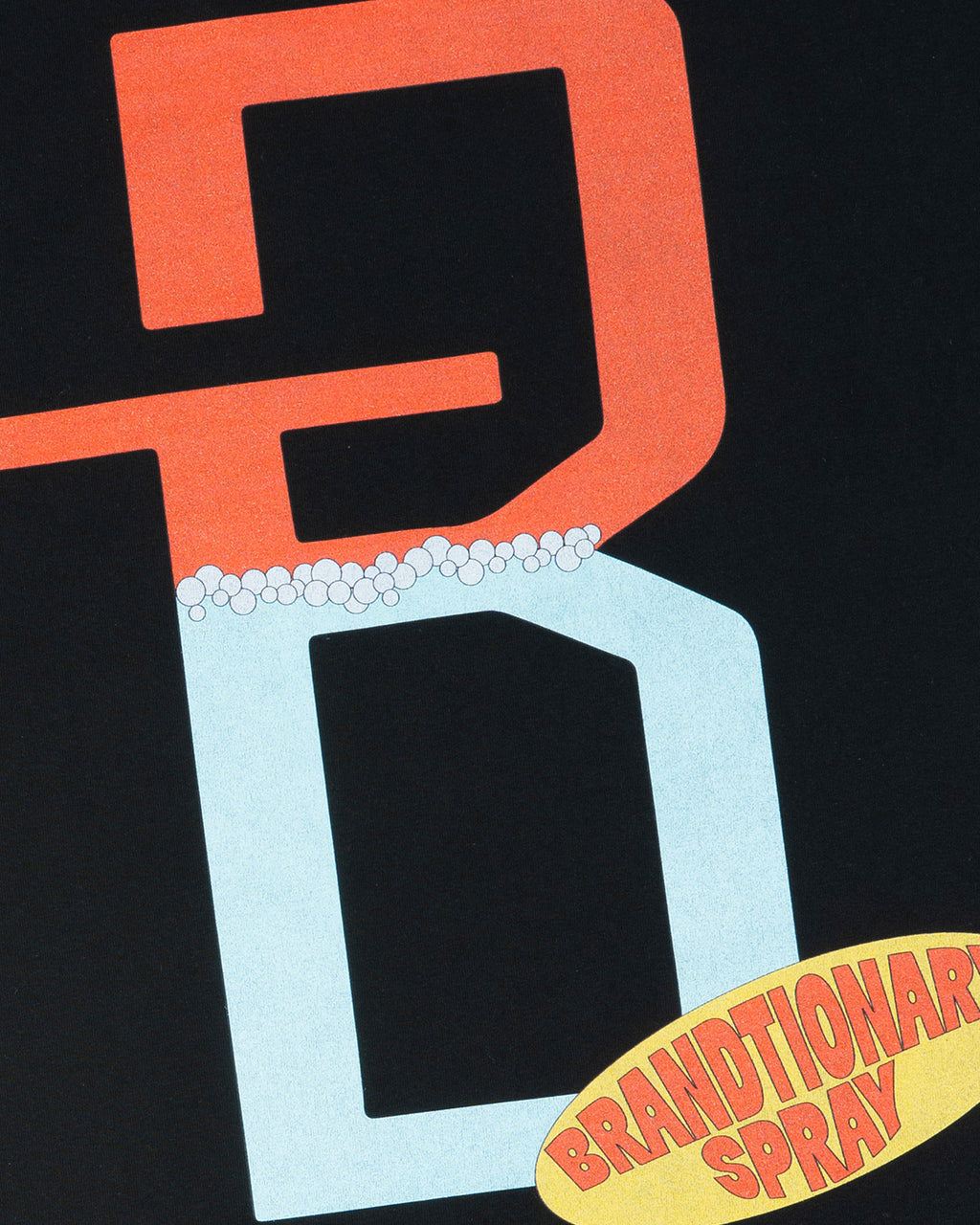 تيشيرت BRANDTIONARY فن طلاء الرش - أسود