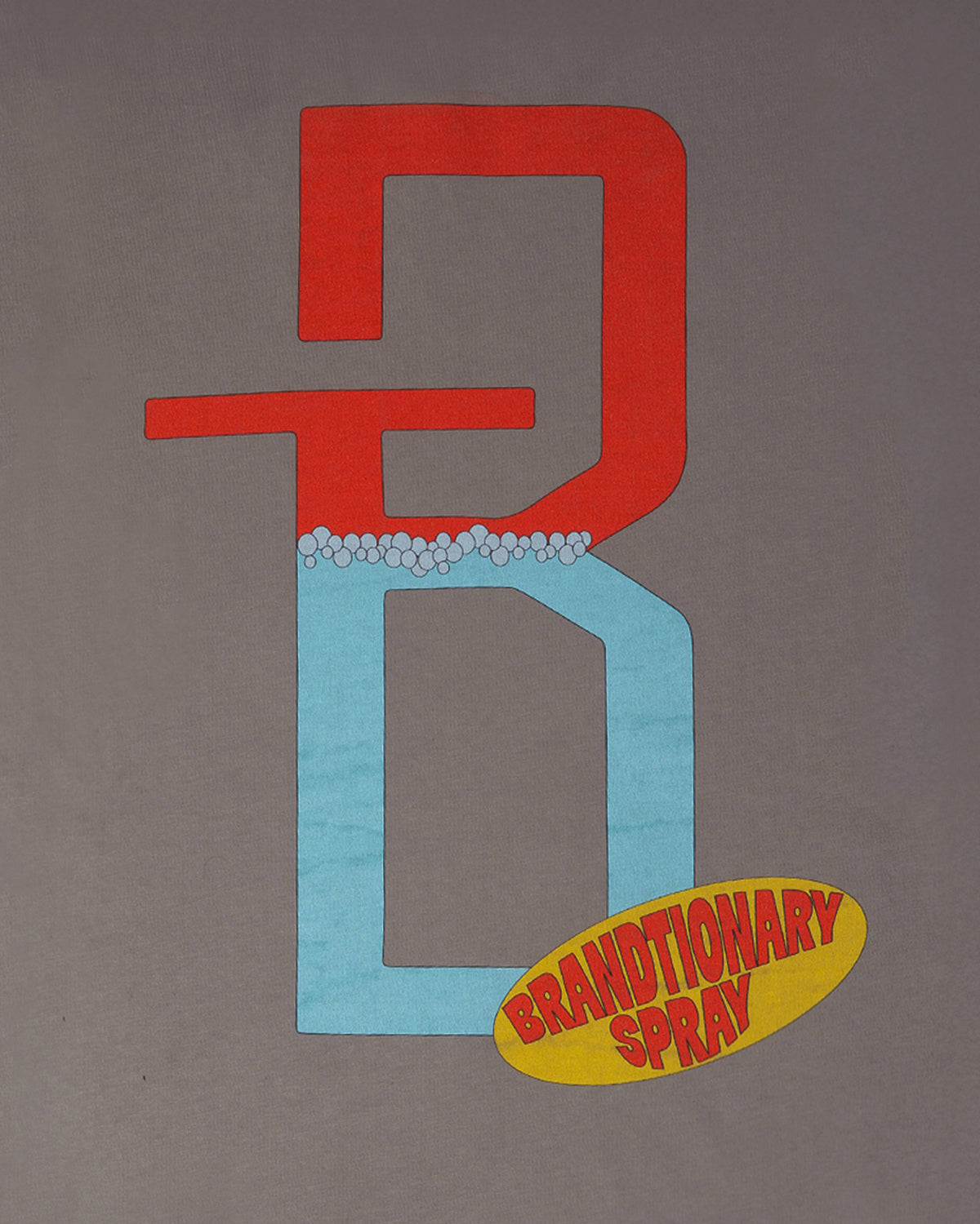 BRANDTIONARY Spray Paint Art T-Shirt - Grey