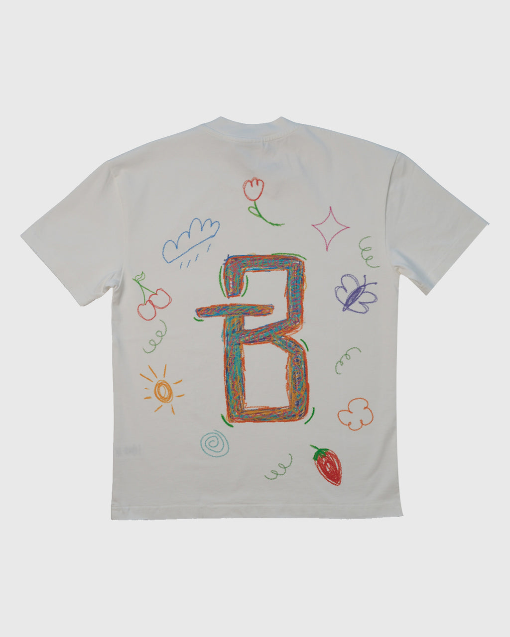 تيشيرت BRANDTIONARY تصميم فن الخدش - أبيض