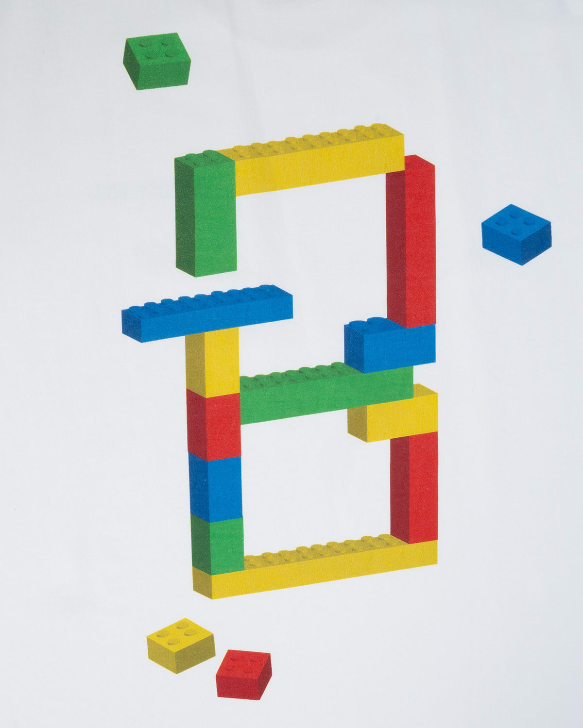 BRANDTIONARY 3D Puzzle Blocks T-Shirt - White