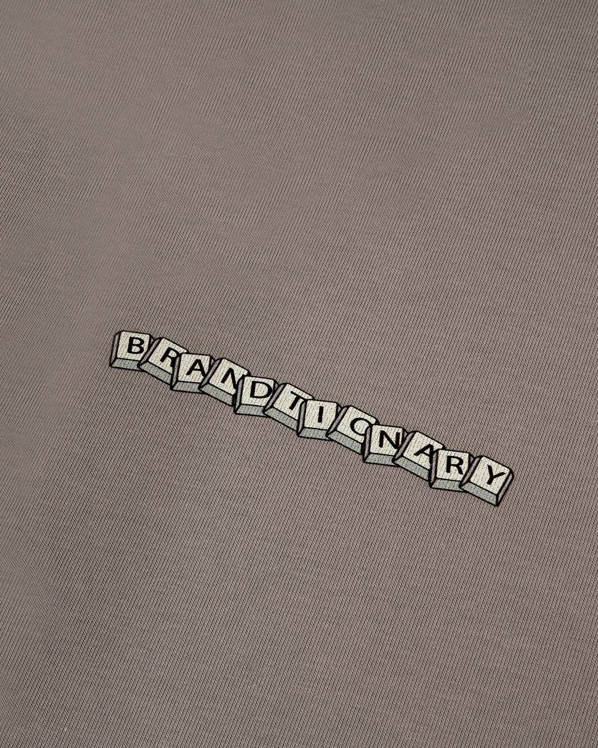 تيشيرت BRANDTIONARY تقني ريترو لوحة المفاتيح - رمادي