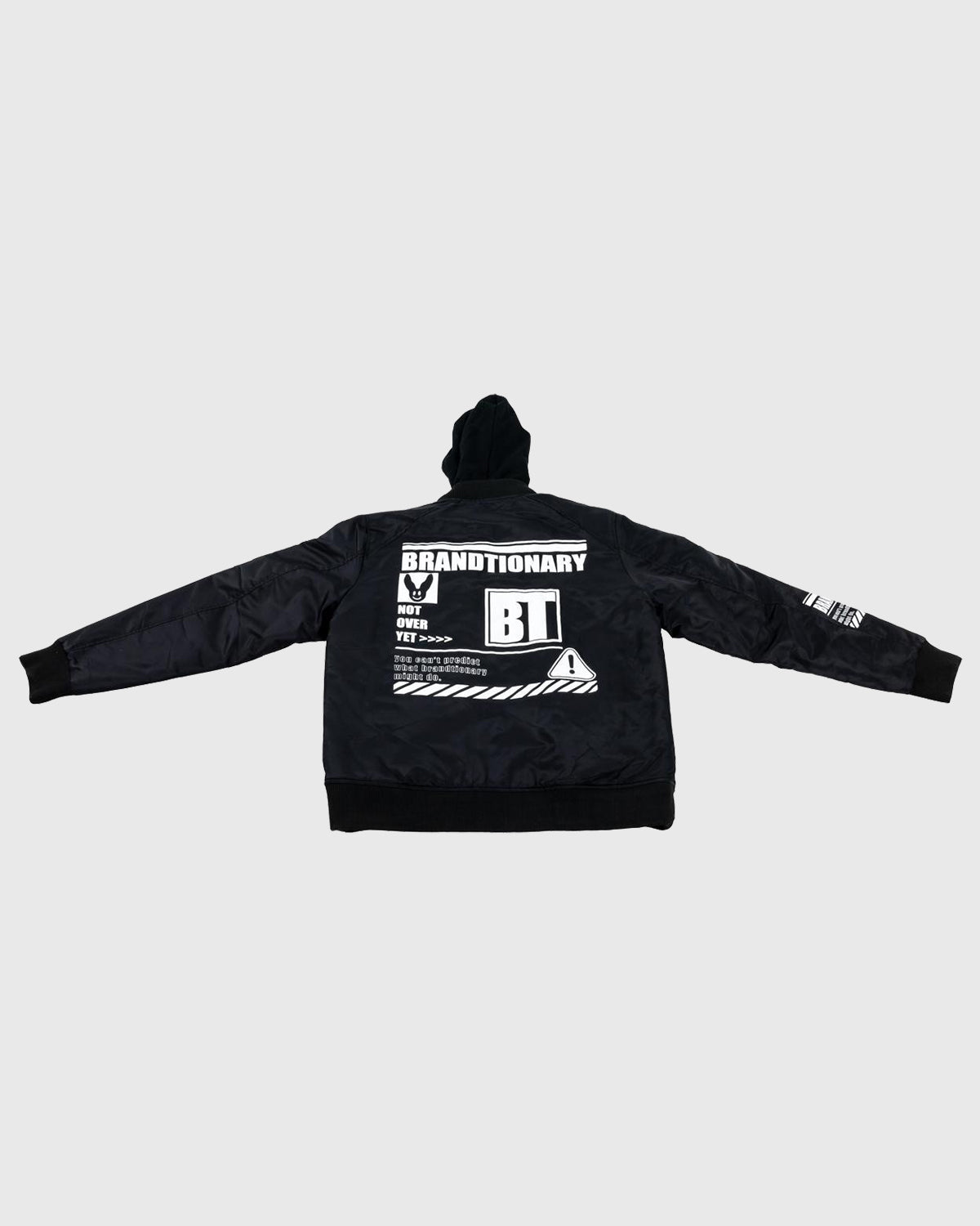 Brandtionary Zip Hoodie - Black Street Style