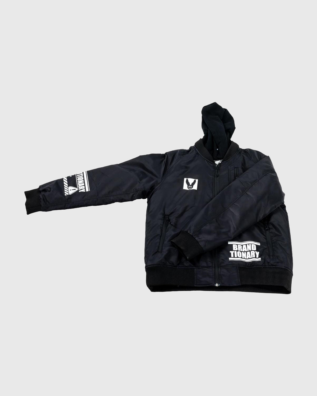 Brandtionary Zip Hoodie - Black Street Style