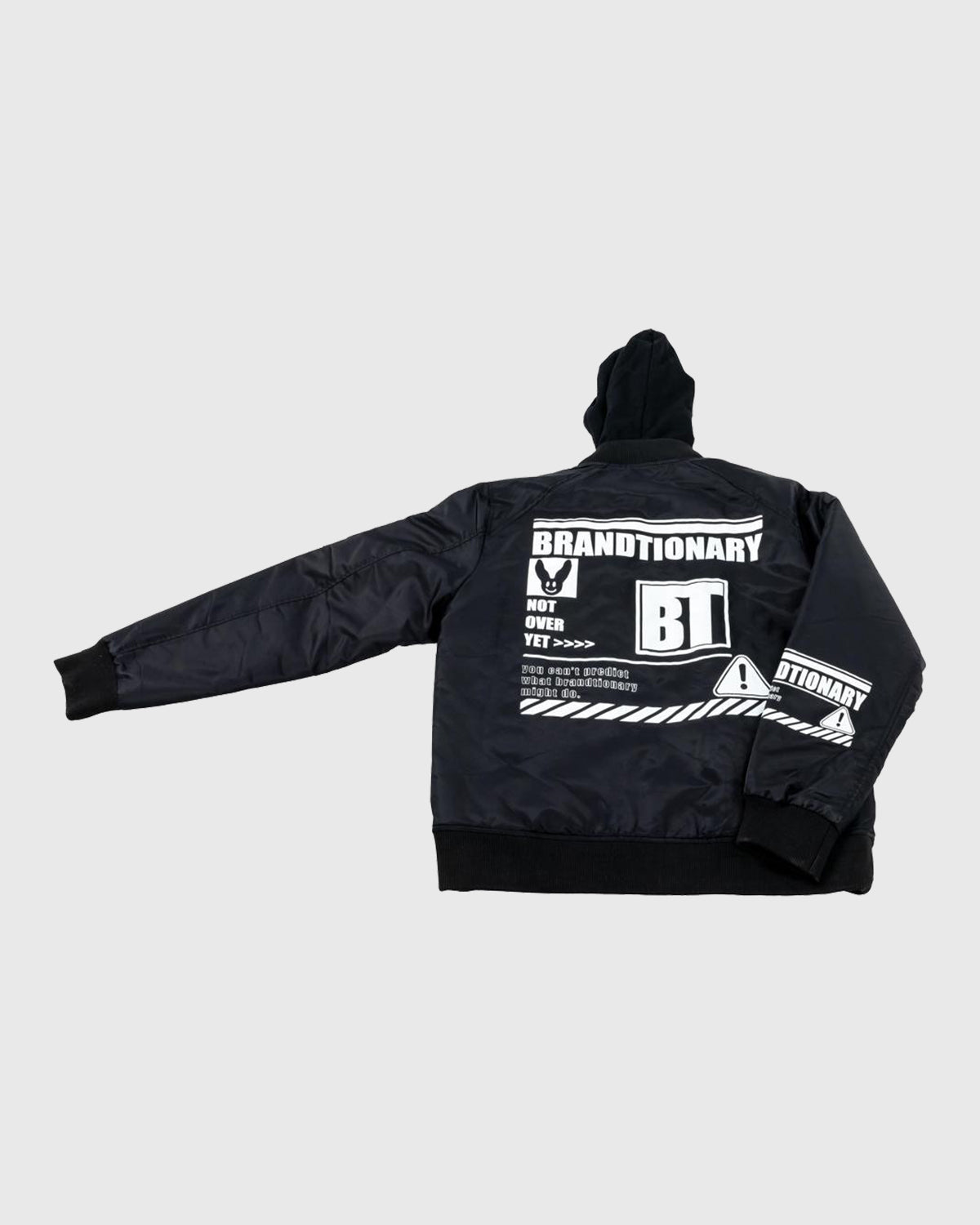 Brandtionary Zip Hoodie - Black Street Style