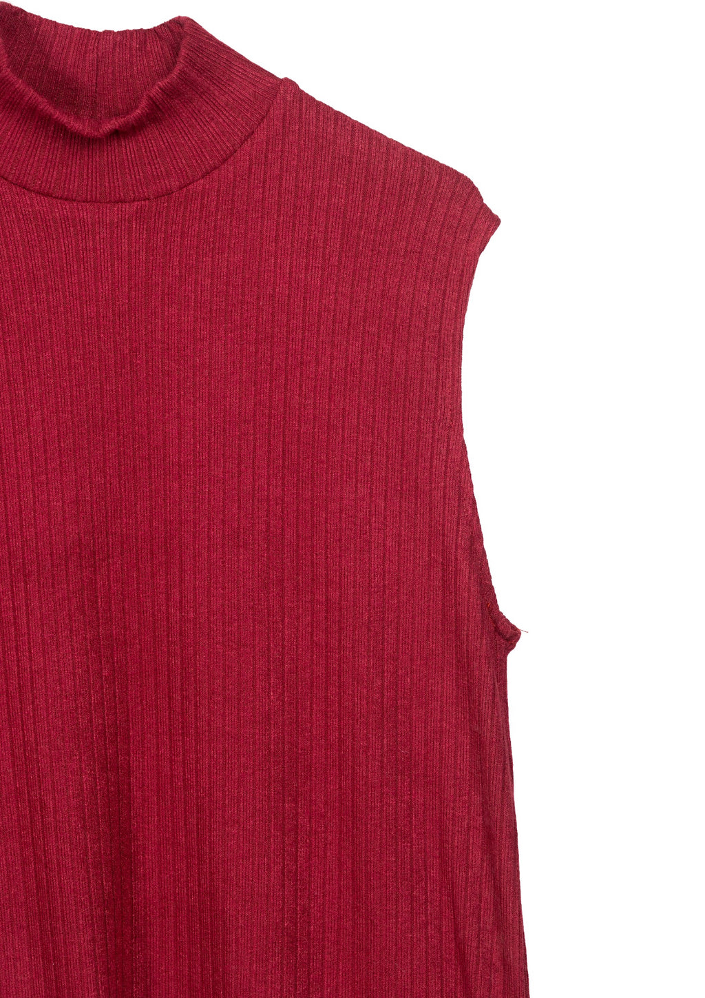 Women Top High-neck Burgandy