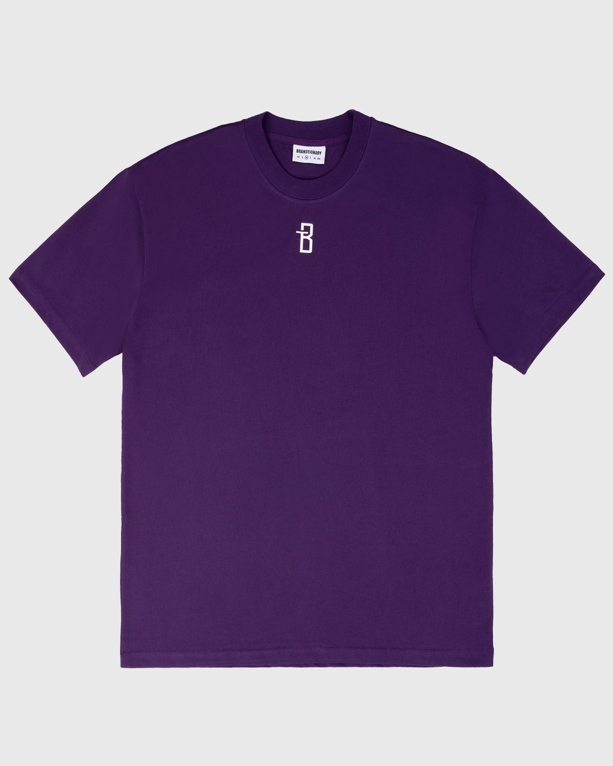 BRANDTIONARY Classic Chest Embroidery T-Shirt - Purple