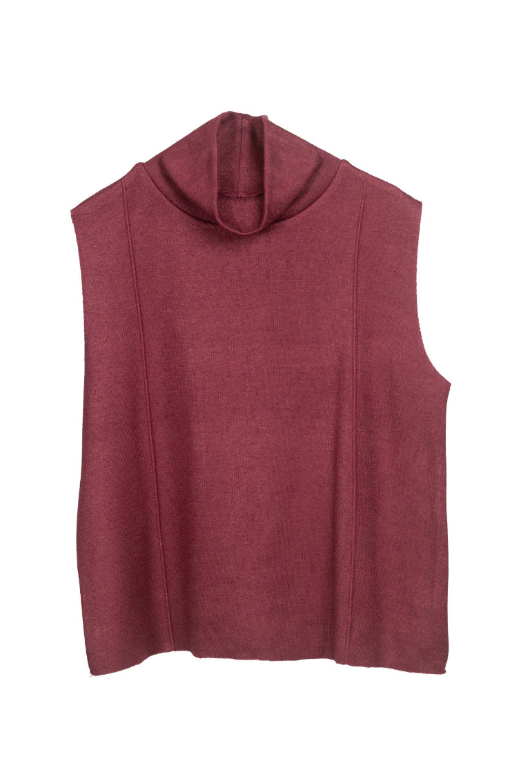 Women High-neck Set Burgundy