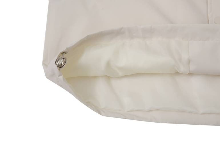 طقم رياضي كاجوال بياقة كاب – أبيض وبيج