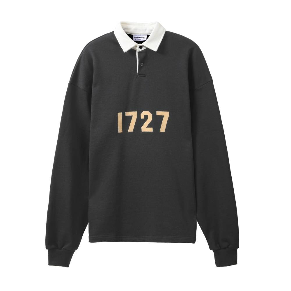 Classic Black Sweatshirt Printed 1727 with Collar