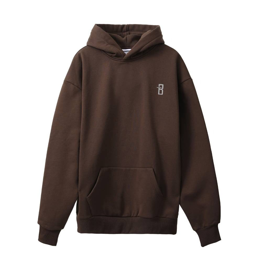 هودي بني مطبوع "I Will" مع غطاء رأس