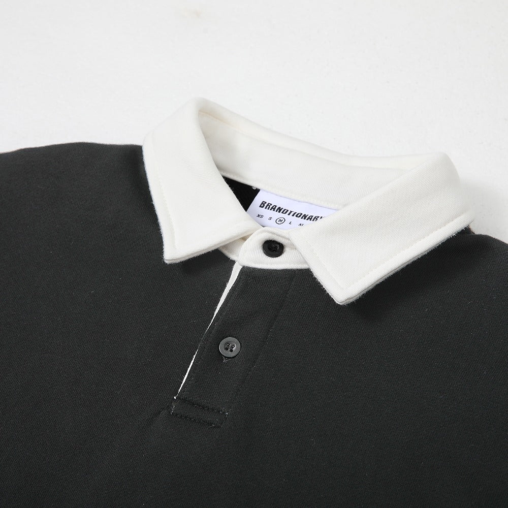 Classic Black Sweatshirt Printed 1727 with Collar