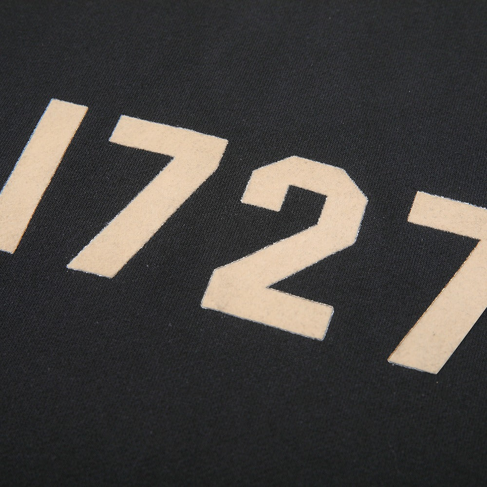 Classic Black Sweatshirt Printed 1727 with Collar