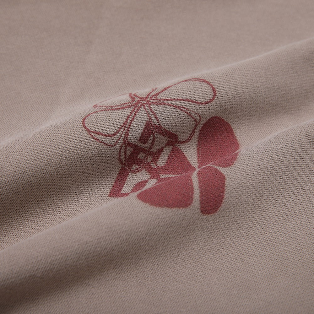 هودي بيج مطبوع زهور مع غطاء رأس