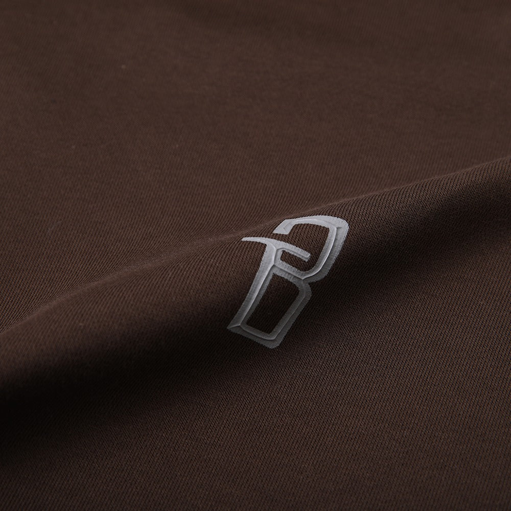 هودي بني مطبوع "I Will" مع غطاء رأس