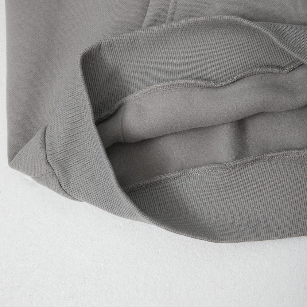 هودي رمادي مطبوع "Spry" مع غطاء رأس