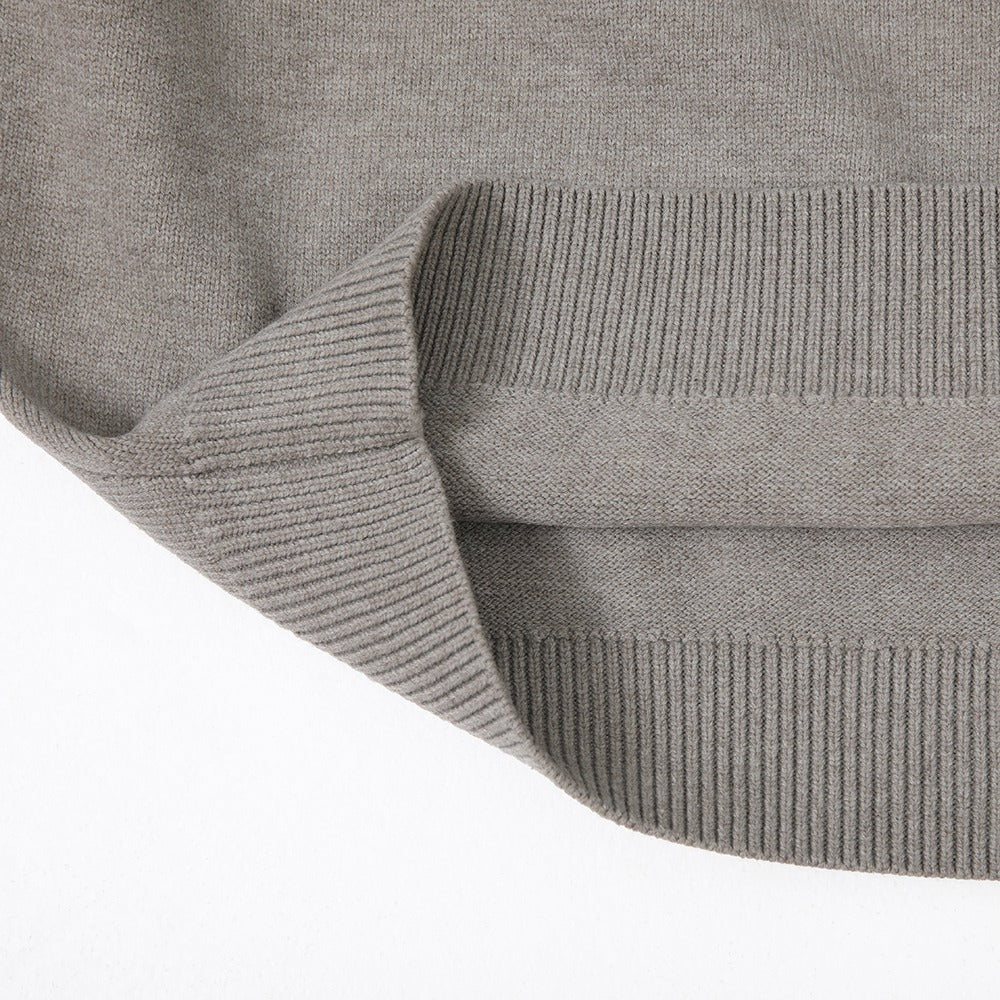 سويتر كلاسيكي صوفي رمادي بياقة قميص