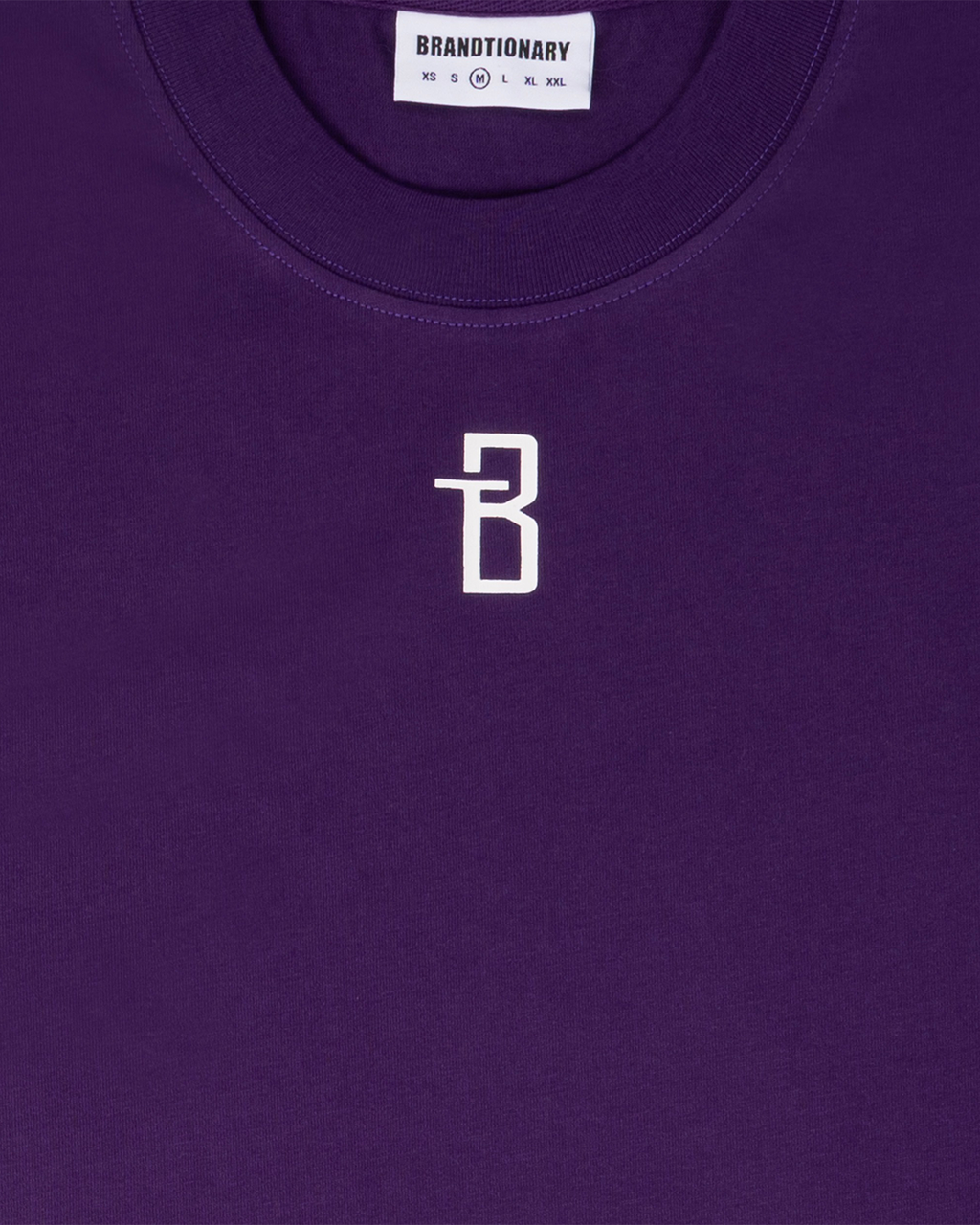 تيشيرت BRANDTIONARY كلاسيك تطريز الصدر - بنفسجي