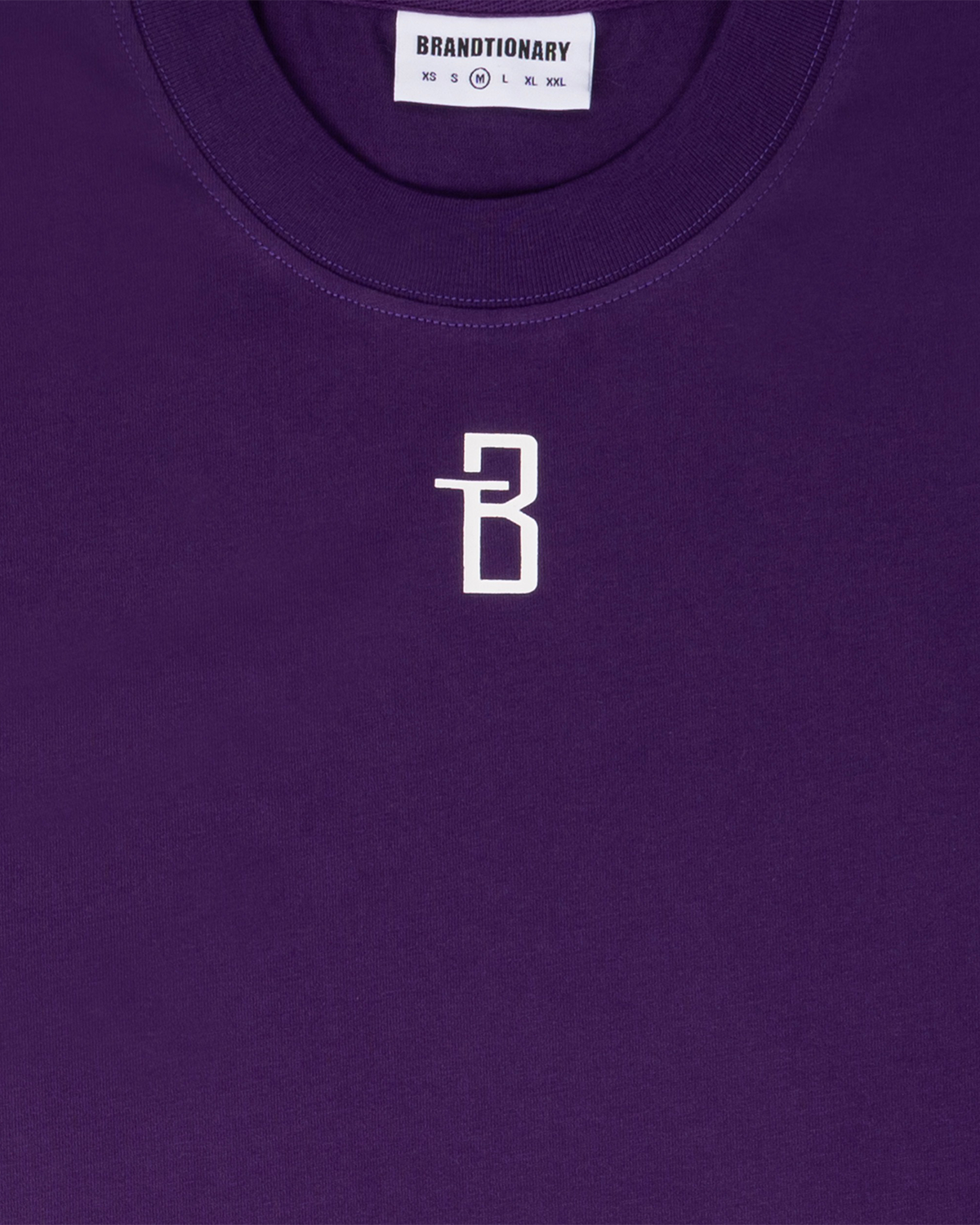 BRANDTIONARY Classic Chest Embroidery T-Shirt - Purple